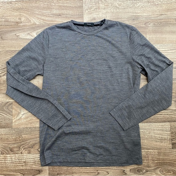 Theory Wool Active Finch Crewneck Shirt - Picture 12 of 12
